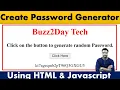 How to Create Password Generator using HTML Javascript in Hindi
