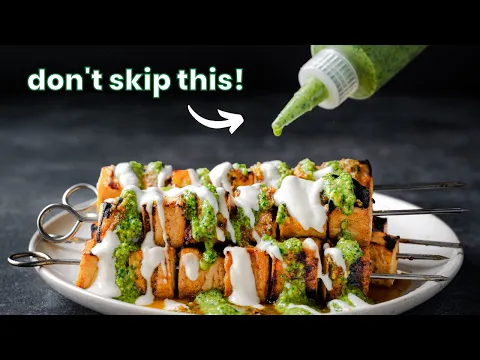 Grilled Tofu Skewers with 5 Easy Sauces - 59