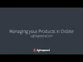 Managing your eCom Products in OnSite