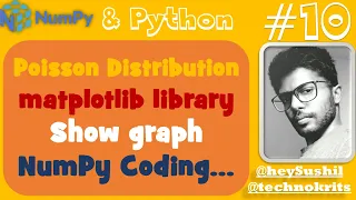 How to use Poisson distribution in NumPy array and show graph by pyplot Python NumPy Array Hindi