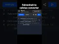 Fahrenheit to celcius converter program-python