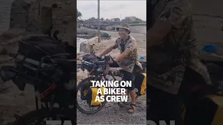 Crew member is a Japanese biker #windedvoyage #sailinglifestyle #africatravel #caboverde