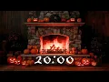 20 Minute Countdown Timer With Music (Jazz) - Halloween Fireplace