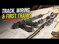 Track Laid Wires Connected Trains Running Model Railway Mainline Build