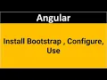 Install Bootstrap in Angular Use it