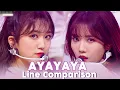 IZ*ONE 아이즈원 - Ayayaya (Concert Ver. vs Album Ver.) || Line Distribution Comparison