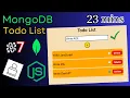 Learn how to connect MongoDB with Express Backend in a Todo List App