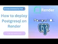 Cloud Database Magic Deploy PostgreSQL on Render for FREE