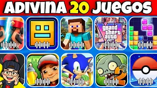 Adivina 20 JUEGOS Por La CANCIÓN😱🎶Adivina El Video Juego😎Minecraft💚GTA 6😱Sonic💙Pacman❤️