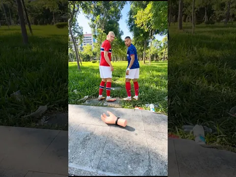 Haaland & Mbappé Are Chased by a Fake Hand