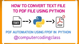 Convert Text File to PDF using Python PDF Automation using Python computercodingclass