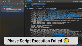 How to solve Phase Script Execution error in Xcode Building archive