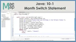 Java 10-1 Month Switch Example