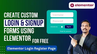 How To Create Custom Login Signup Forms using Elementor For FREE Elementor Login Register Page