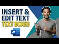 How To Insert And Edit Move Text Boxes In Microsoft Word Easy Step-By-Step Guide