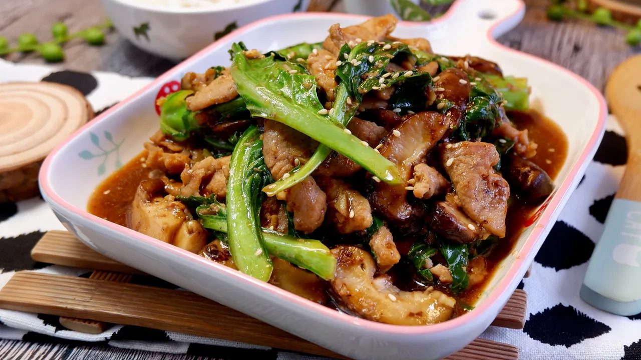 Secret Revealed! Super Tender Chinese Pork Stir Fry w/ Shiitake Mushrooms & Veg Recipe 