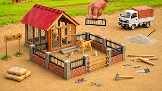 Building Mini Dog House with Bricks & Wood | Miniature Village Build ‪@sanocreator‬