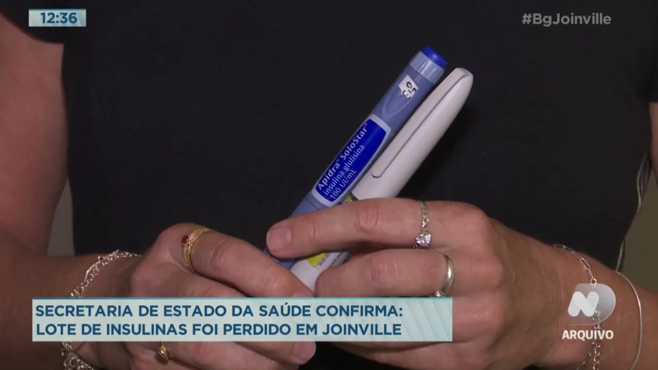 Secretaria de Estado da Saúde confirma lote de insulinas foi perdido em Joinville