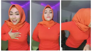 beautiful rheaa mutss orange hijab style recommend 2021 18 1923