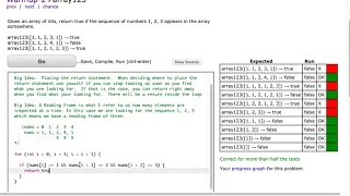Codingbat - array123 Java