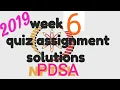 NPTEL Programming Data Structures And Algorithms Using Python WEEK 6 QUIZ Solution