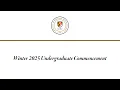UMBC Winter Undergraduate Commencement 2025