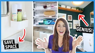 GENIUS SMALL BATHROOM STORAGE IDEAS that are also rental-friendly