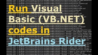 How to Run Visual Basic VB NET codes in JetBrains Rider