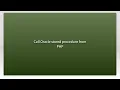 Call Oracle stored procedure from PHP