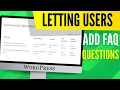 Let Users Add Questions to FAQ Knowledge Base WordPress