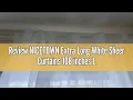 Review NICETOWN Extra Long White Sheer Curtains 108 inches Linen Blend Rod Pocket Back Tab Semi L