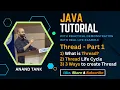 Java Tutorial Thread Part 1 - What is Thread Thread Life Cycle Ways to create thread