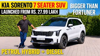 Kia Sorento 7-Seater SUV From Rs. 27.99 Lakh | Fortuner Rival 