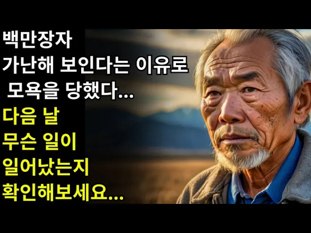 Outline Video 가난해 보인다는 이유로 굴욕을 당한 백만장자, 그리고 1일 후 무슨 일이 일어났는지 보세요..