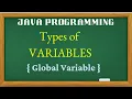 Global Variable in Java Java Tutorial in Tamil - 2023