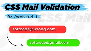 Email Validation Checking Using only CSS Check Valid Mail without JavaScript