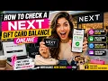 How to check a Next gift card balance online