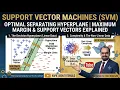 Optimal Separating Hyperplane in SVM Maximum Margin Support Vectors Explained Machine Learning