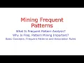 Mining Frequent Patterns-Introduction-Applications-DWDM