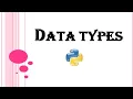 Python Tutorial - Data Types in Python Introduction Kattral Kaanoli Tamil