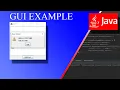 JAVA How to make simple graphical user interface GUI