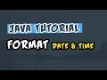 Java Tutorial Simple Date Format Format Current Date Time