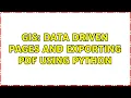 GIS Data Driven Pages and exporting PDF using Python