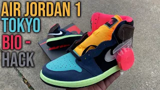 FIRST LOOK AIR JORDAN 1 BIO HACK SNEAKER REVIEW UNION AND TRAVIS SCOTT VIBES
