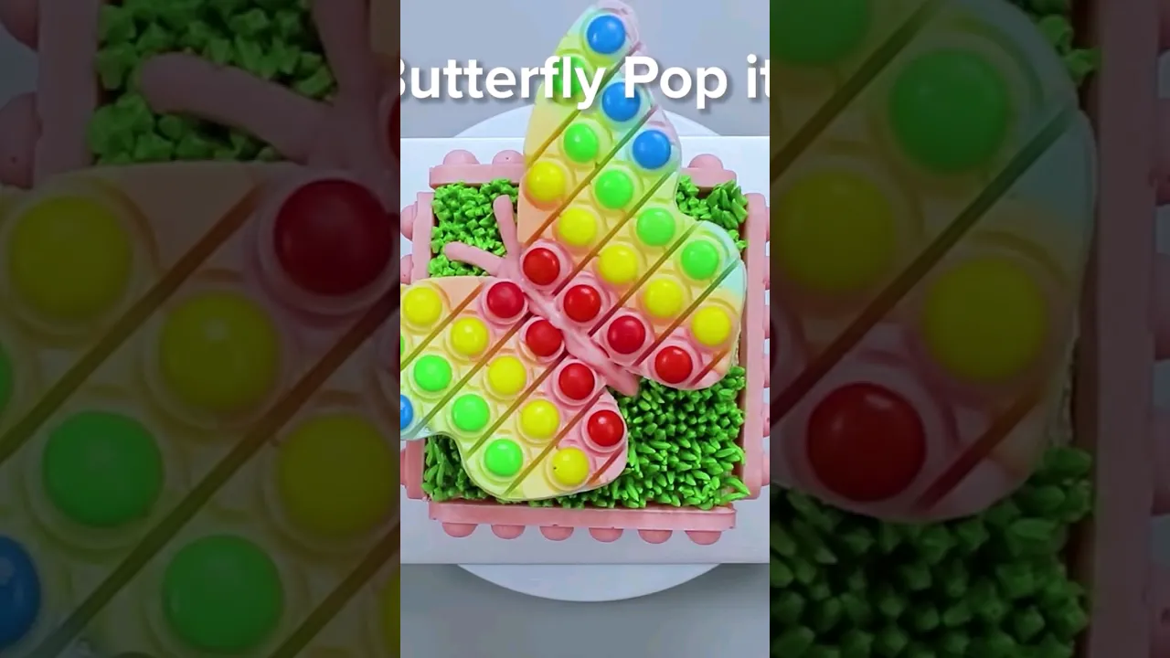 Beautiful butterfly rainbow pop-it cake    #rainbowpopit
