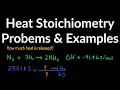 Heat Enthalpy H Stoichiometry Practice Problems Examples with Thermochemical Equations