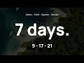 7 days Mark your calendar