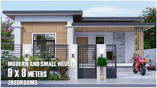 Modern and Small House | 9x9 Meters with 2Bedrooms (Simple Life)