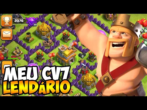 VOU SUBIR MEU CV7 PARA A LENDÁRIA! PEGUEI MEU RECORD CV7 NO CLASH OF CLANS!