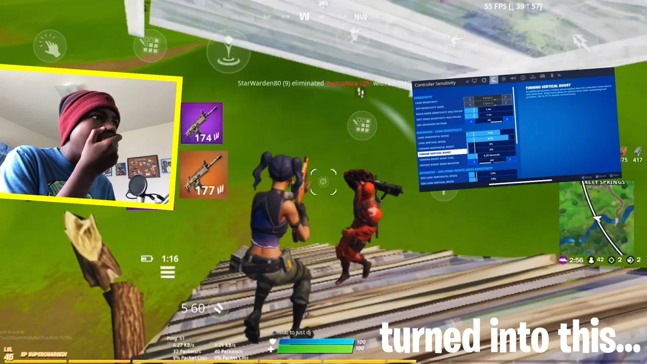 So I used FaZe Sway’s Settings On Fortnite Mobile...